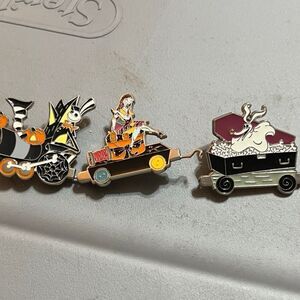 Nightmare Before Christmas Train Pin Set, 20th Anniversary 2013 jack,sally, zero